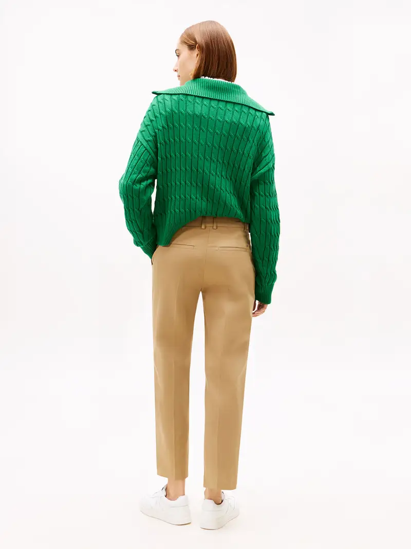 Pantaloni con piega frontale camello miniatura 3