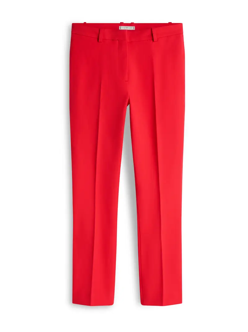 Pantaloni con piega frontale rosso
