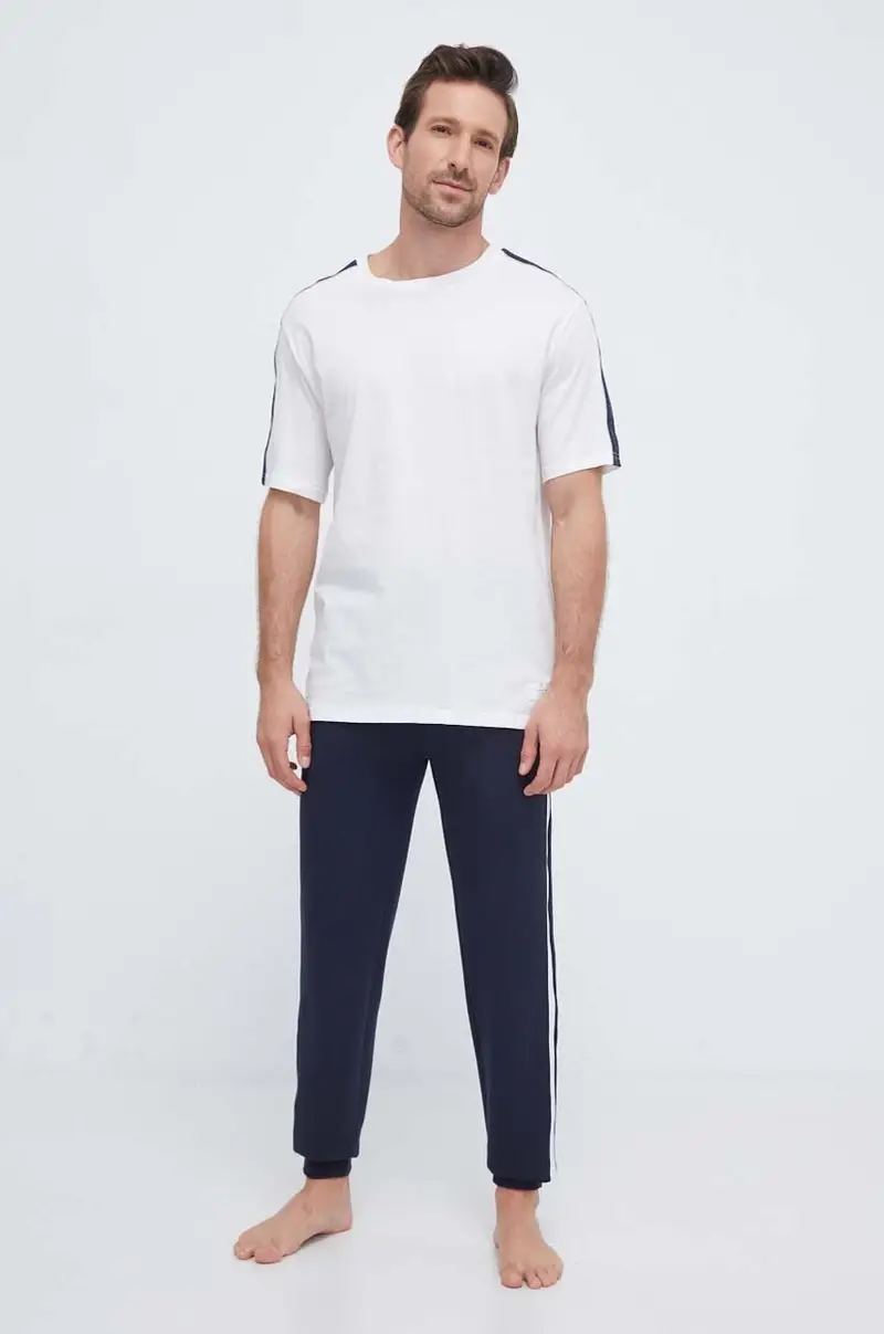 pantaloni da jogging in cotone Blu navy miniatura 2