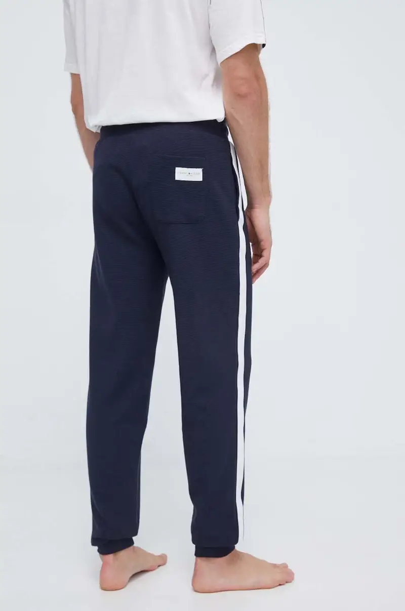 pantaloni da jogging in cotone Blu navy miniatura 3