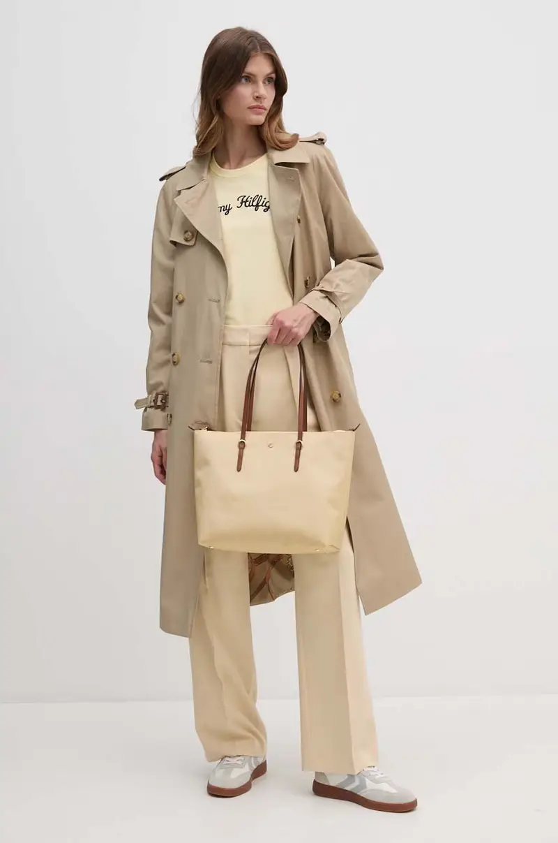 pantaloni donna colore beige miniatura 2