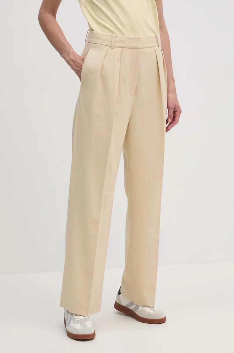 pantaloni donna colore beige
