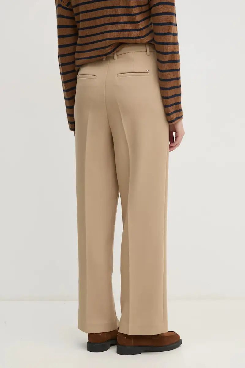 pantaloni donna colore beige WW0WW43875 miniatura 3