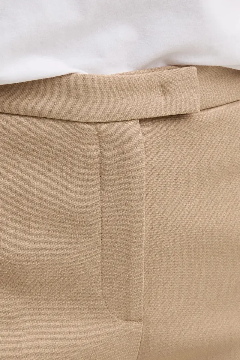 pantaloni donna colore beige WW0WW44090 miniatura 4