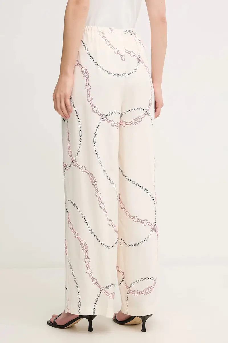 pantaloni donna colore beige WW0WW44542 miniatura 3