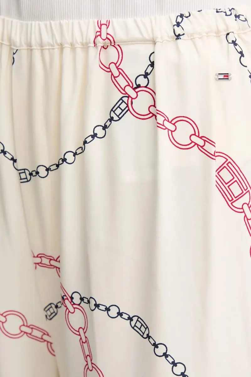 pantaloni donna colore beige WW0WW44542 miniatura 4