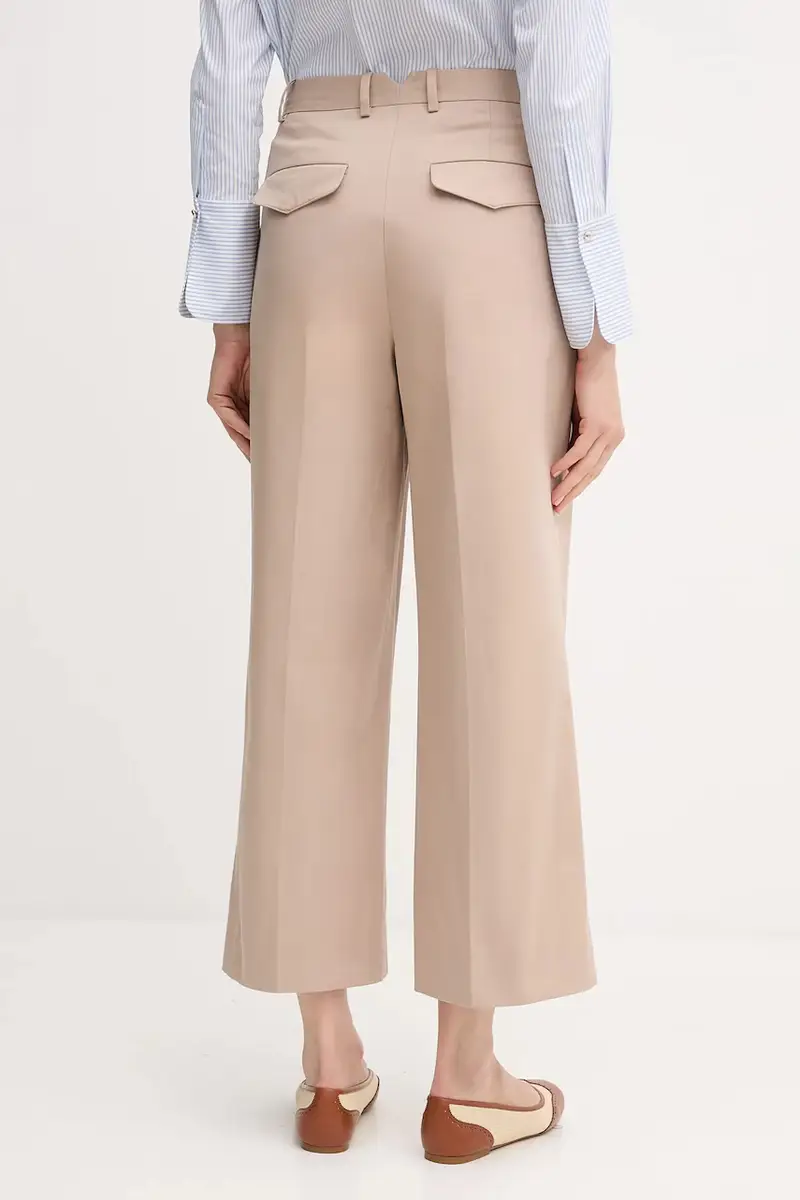 pantaloni donna colore beige WW0WW45791 miniatura 3