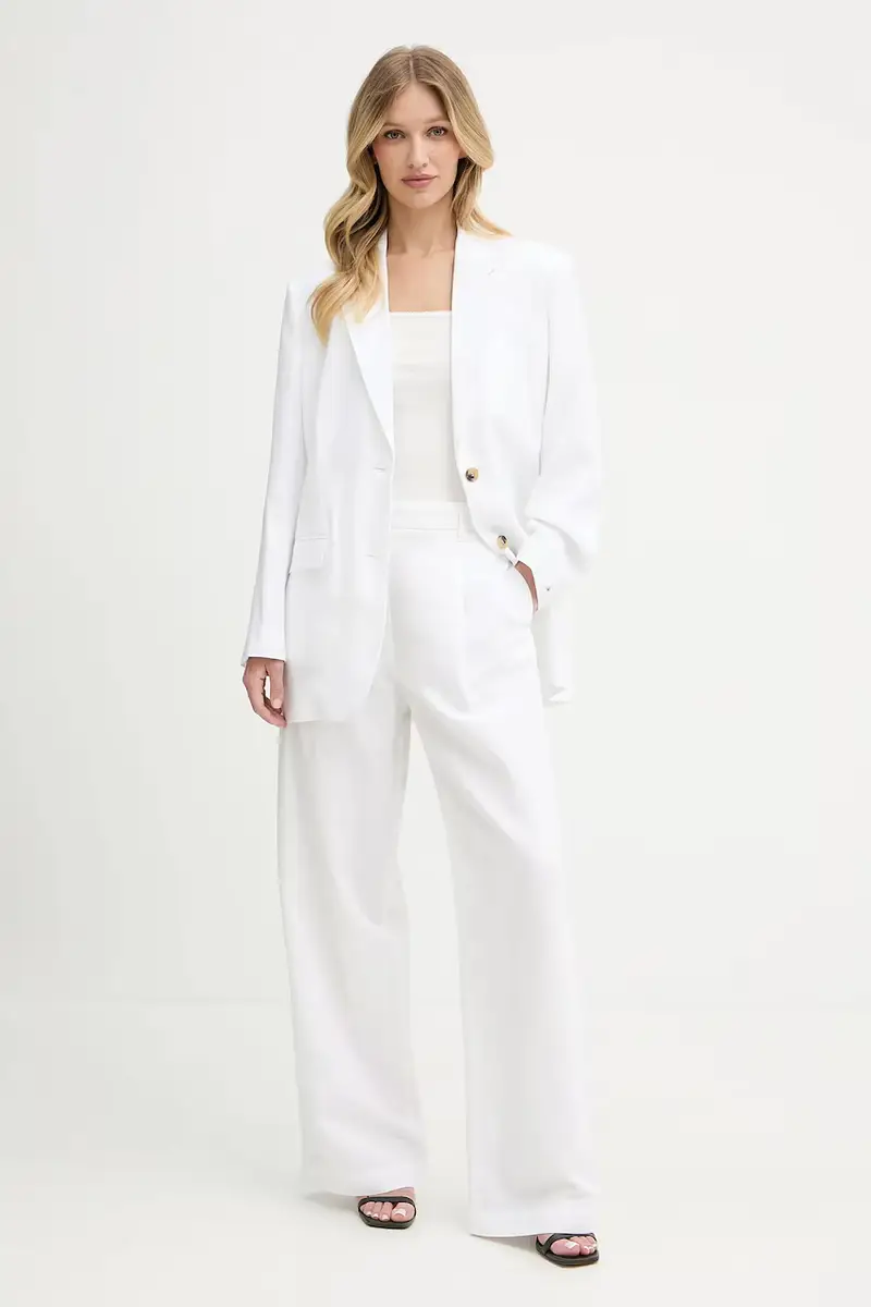 pantaloni donna colore bianco WW0WW45780 miniatura 2