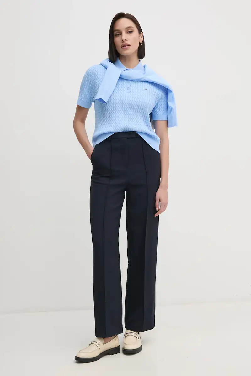 pantaloni donna colore blu navy WW0WW43875 miniatura 2