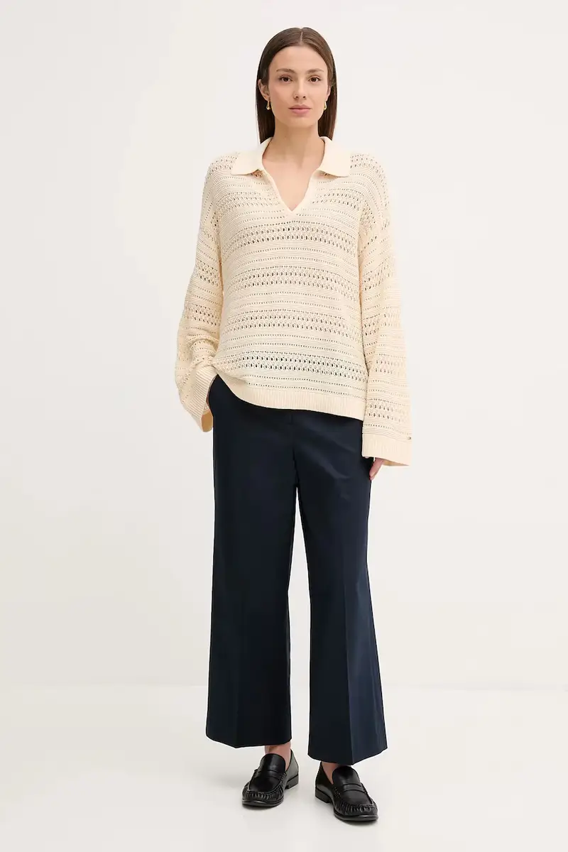 pantaloni donna colore blu navy WW0WW45791 miniatura 2