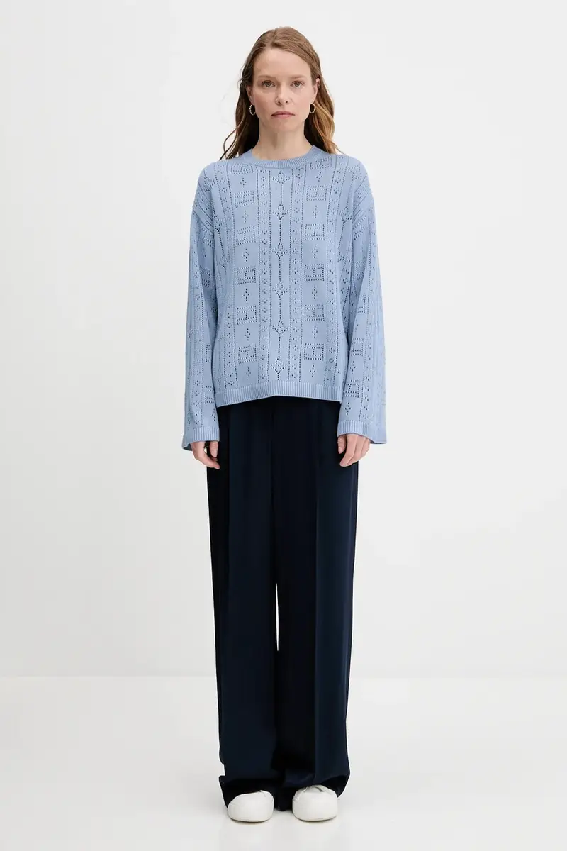 pantaloni donna colore blu navy WW0WW47171 miniatura 2