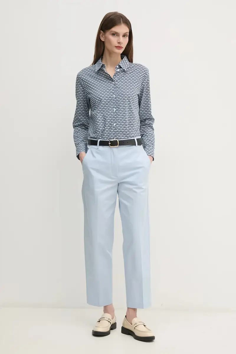 pantaloni donna colore blu WW0WW40504 miniatura 2