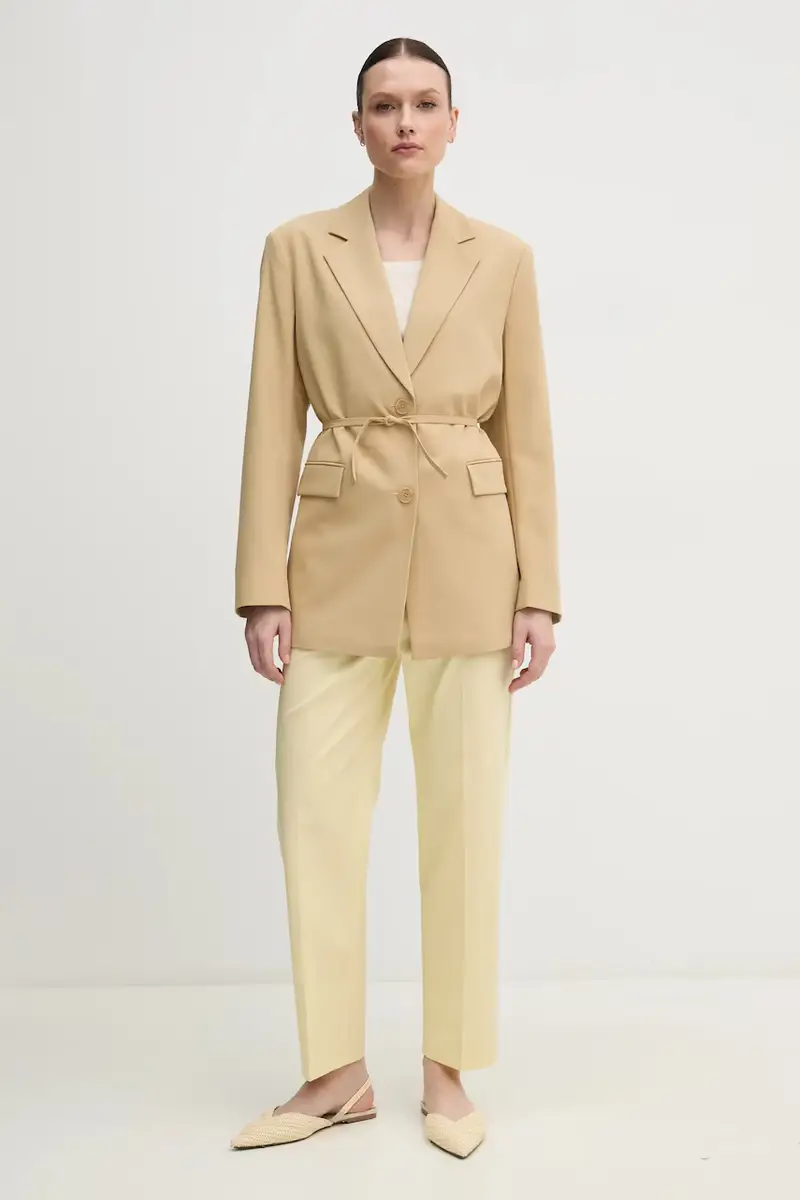 pantaloni donna colore giallo WW0WW40504 miniatura 2