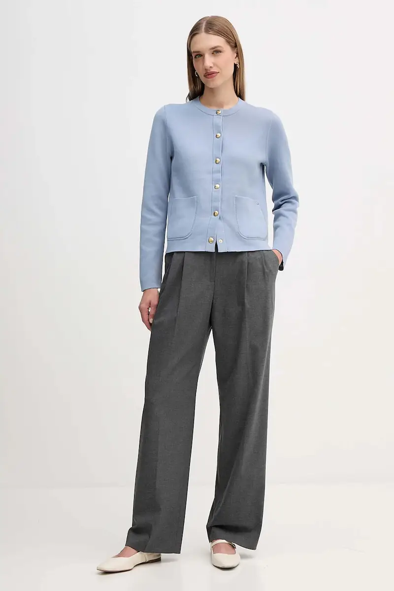 pantaloni donna colore grigio WW0WW48358 miniatura 2