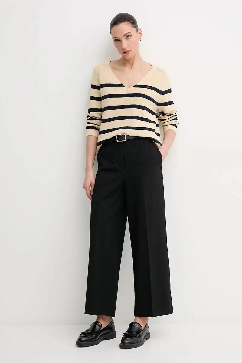 pantaloni donna colore nero WW0WW45463 miniatura 2