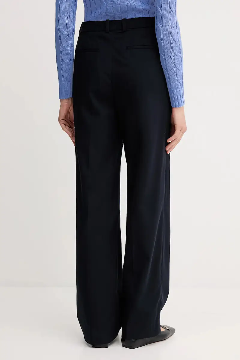 pantaloni in cotone donna colore blu navy WW0WW46811 miniatura 3