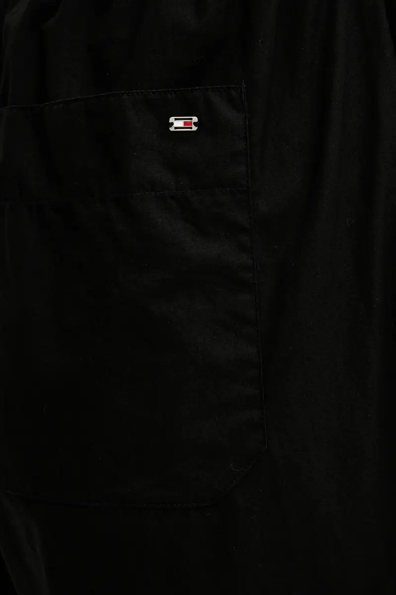 pantaloni in cotone donna colore nero WW0WW45891 miniatura 4