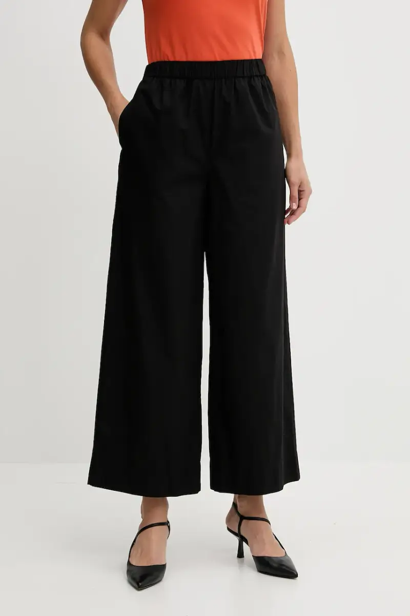 pantaloni in cotone donna colore nero WW0WW45891