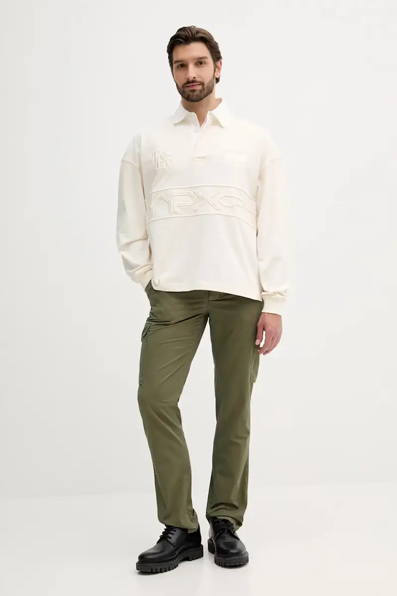 pantaloni in cotone uomo colore verde MW0MW39695 miniatura 2