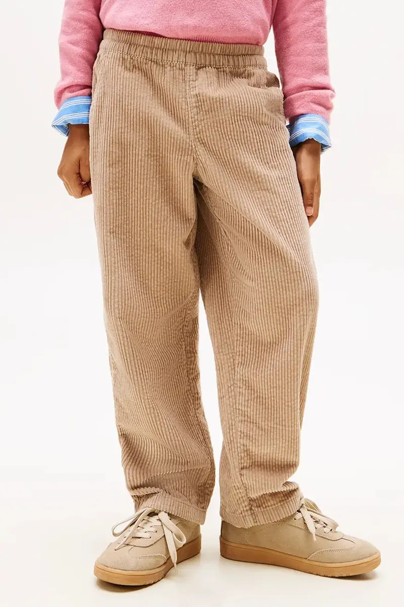 pantaloni in lana bambino/a colore beige KG0KG08818 miniatura 3