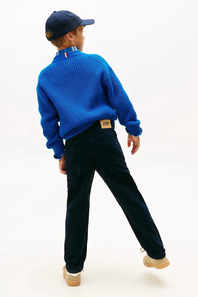 pantaloni in lana bambino/a colore blu navy KB0KB09978 miniatura 5