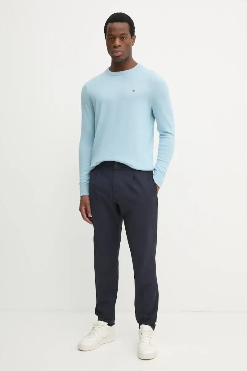 pantaloni in lana colore blu navy MW0MW36732 miniatura 2