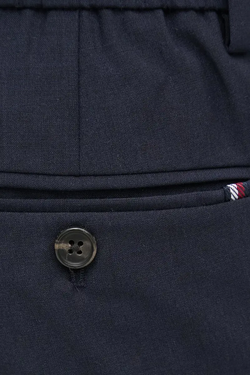 pantaloni in lana colore blu navy MW0MW36732 miniatura 4