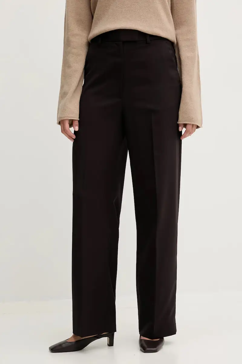 pantaloni in lana donna colore granata WW0WW48362