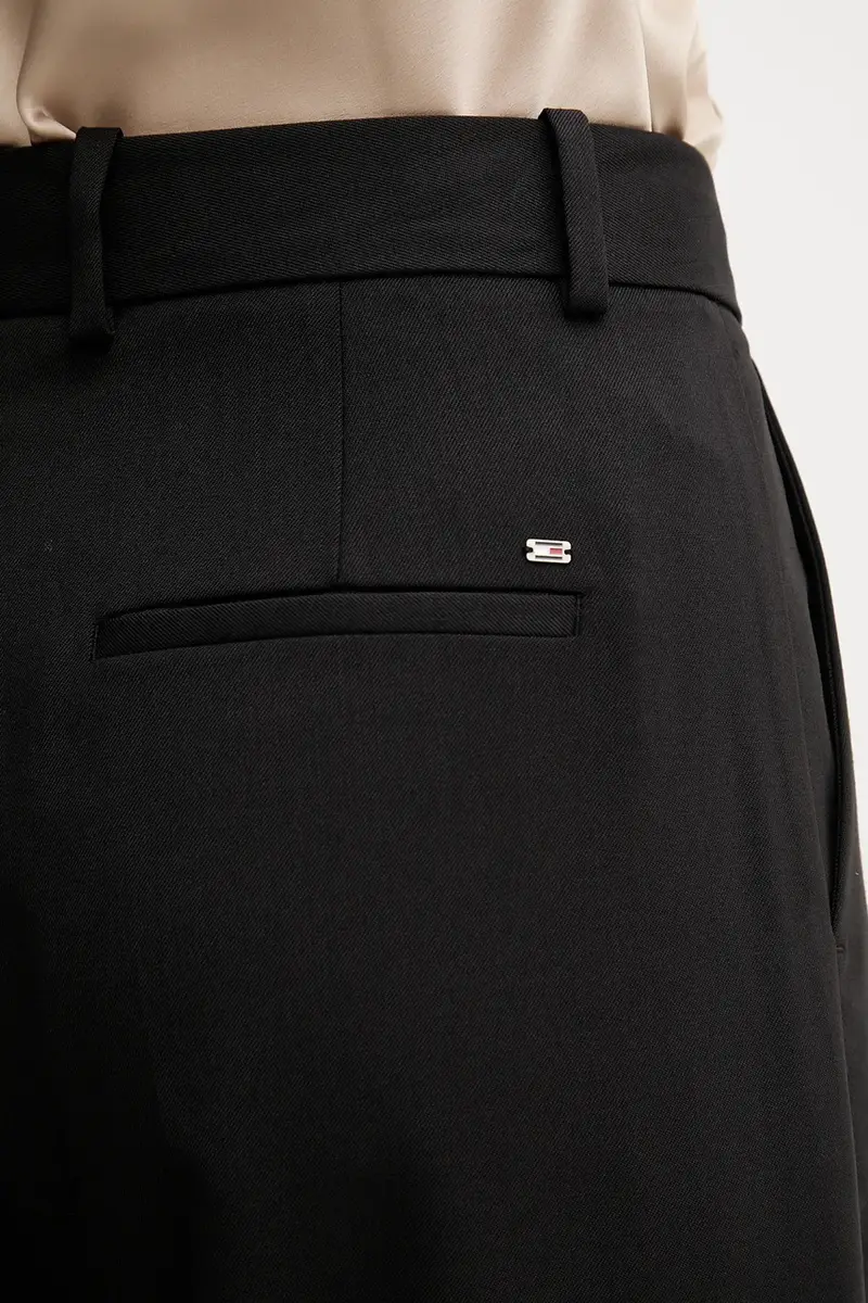 pantaloni in lana donna colore nero WW0WW48362 miniatura 4