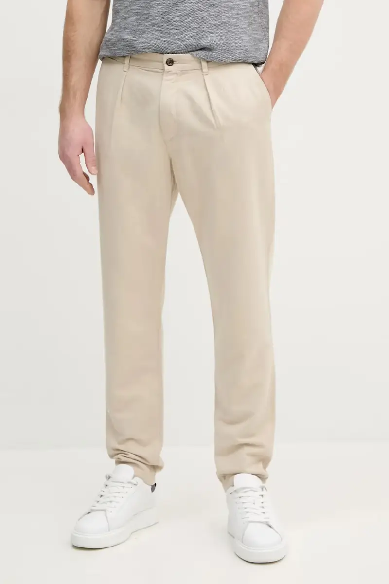 pantaloni in lino misto uomo colore beige MW0MW38798