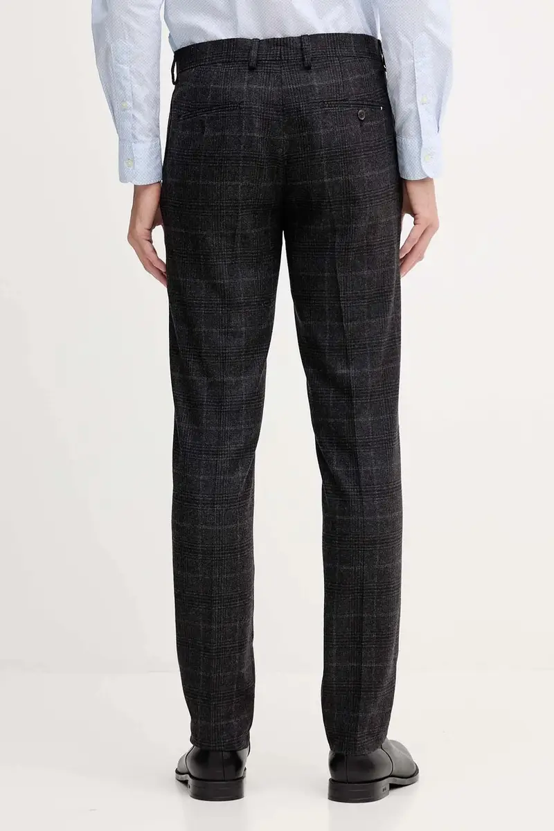 pantaloni in misto lana uomo colore grigio MW0MW40782 miniatura 3