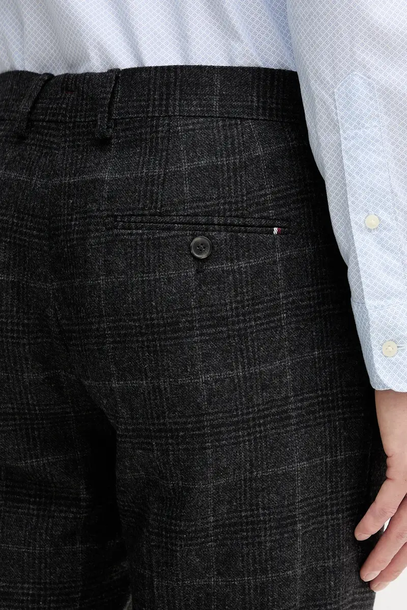 pantaloni in misto lana uomo colore grigio MW0MW40782 miniatura 4