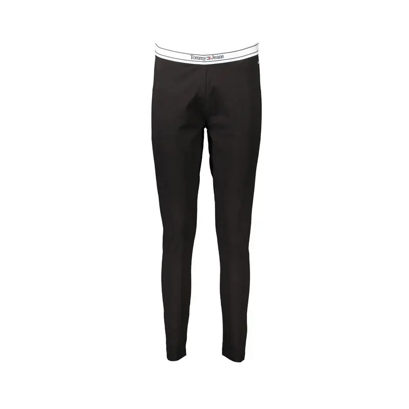Pantaloni Leggins Donna Neri Stampa Logo Nero
