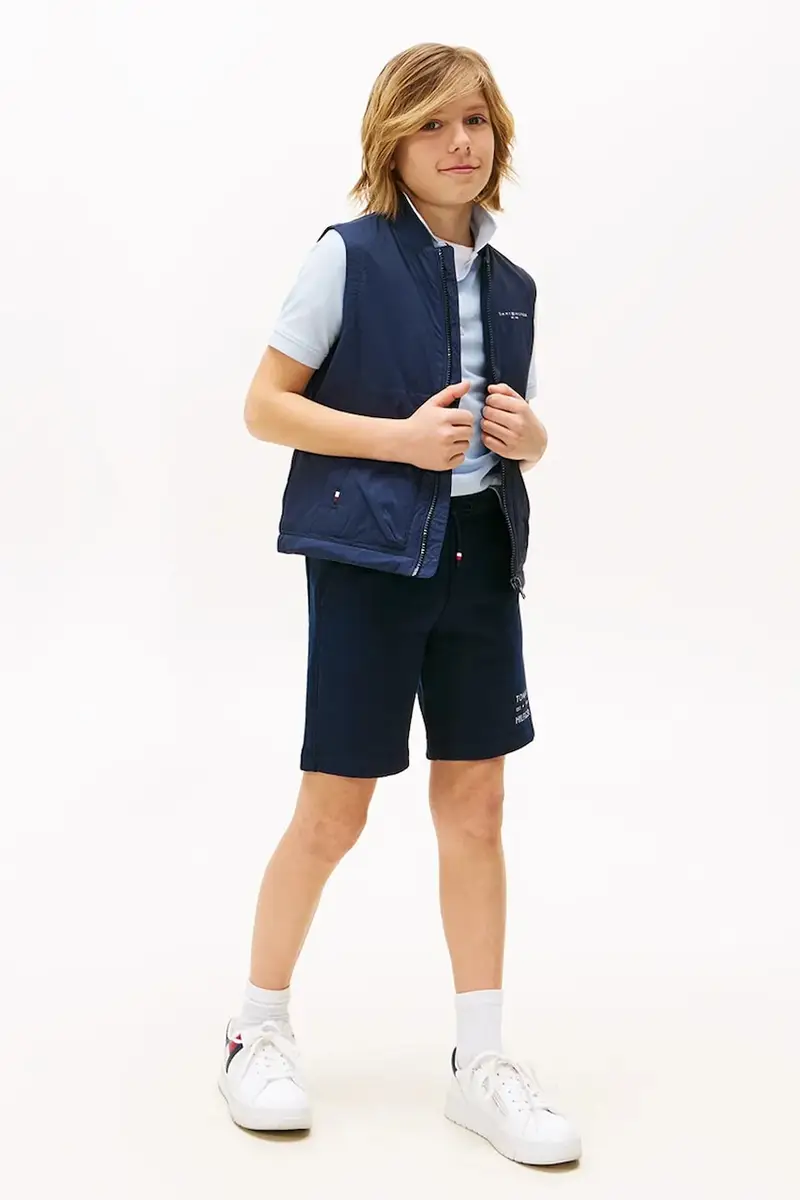 pantaloni per bambini colore blu navy con applicazione KB0KB09559
