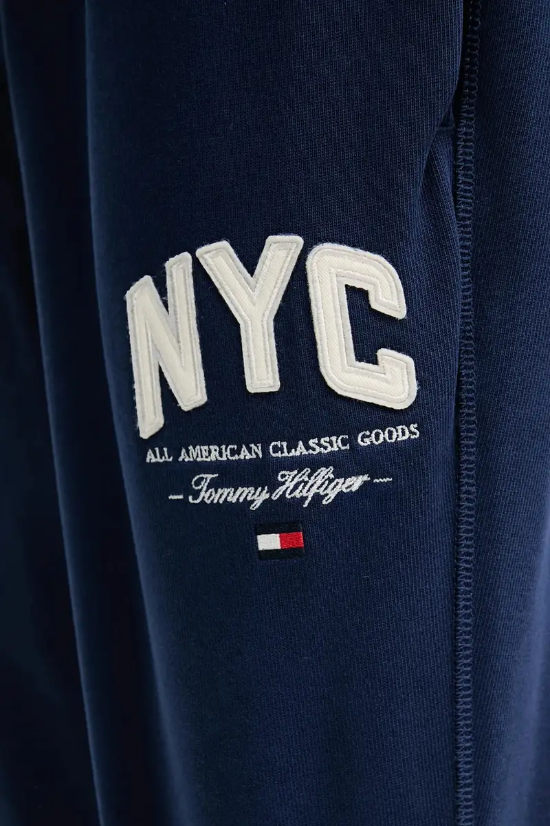 pantaloni tuta uomo colore blu navy con applicazione MW0MW39688 miniatura 4