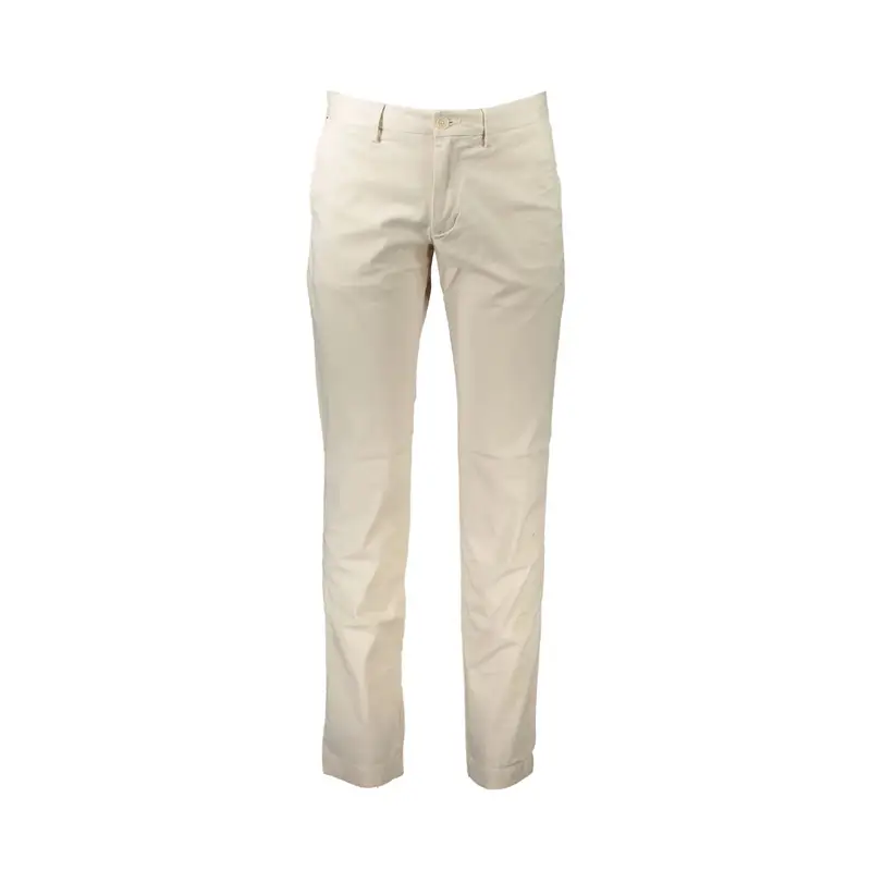 Pantaloni Uomo beige Slim Fit con Logo