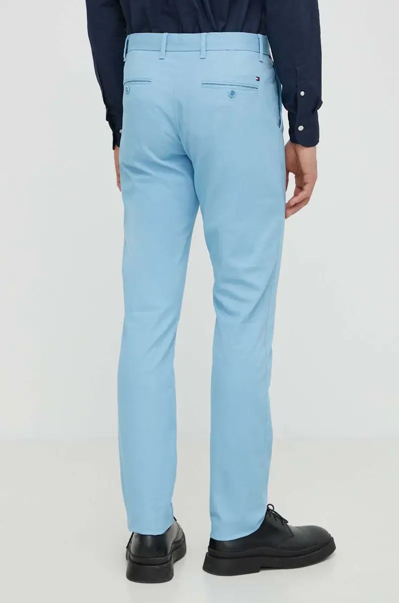 pantaloni uomo colore beige Blu miniatura 3