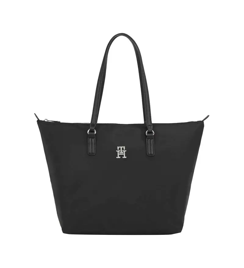 per donna AW0AW15639 Borsa tote con nastro firmato nero (OSFA), Casual, Sostenibile, Nylon riciclato