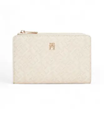 per donna AW0AW18594 Portafoglio pieghevole beige TH ICON (OSFA), Casual, Poliuretano