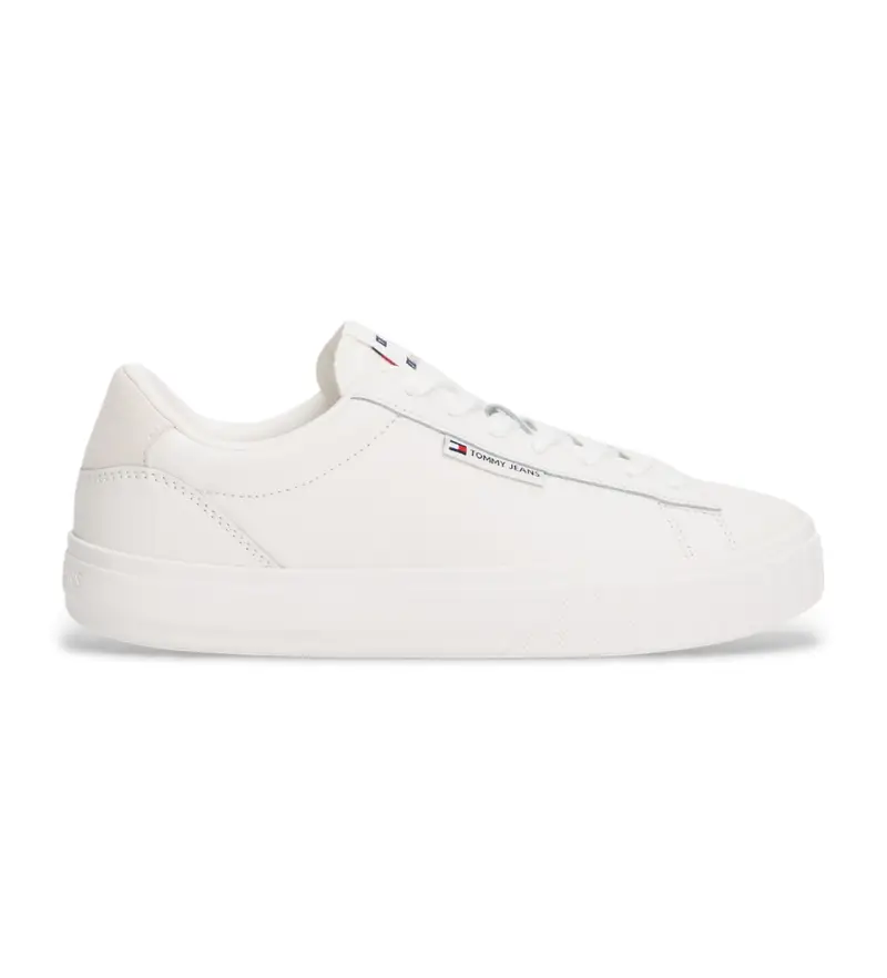 per donna EN0EN02508 Sneakers in pelle con pannelli bianchi a contrasto (40), Bianco, Basso, Stringhe, Casual