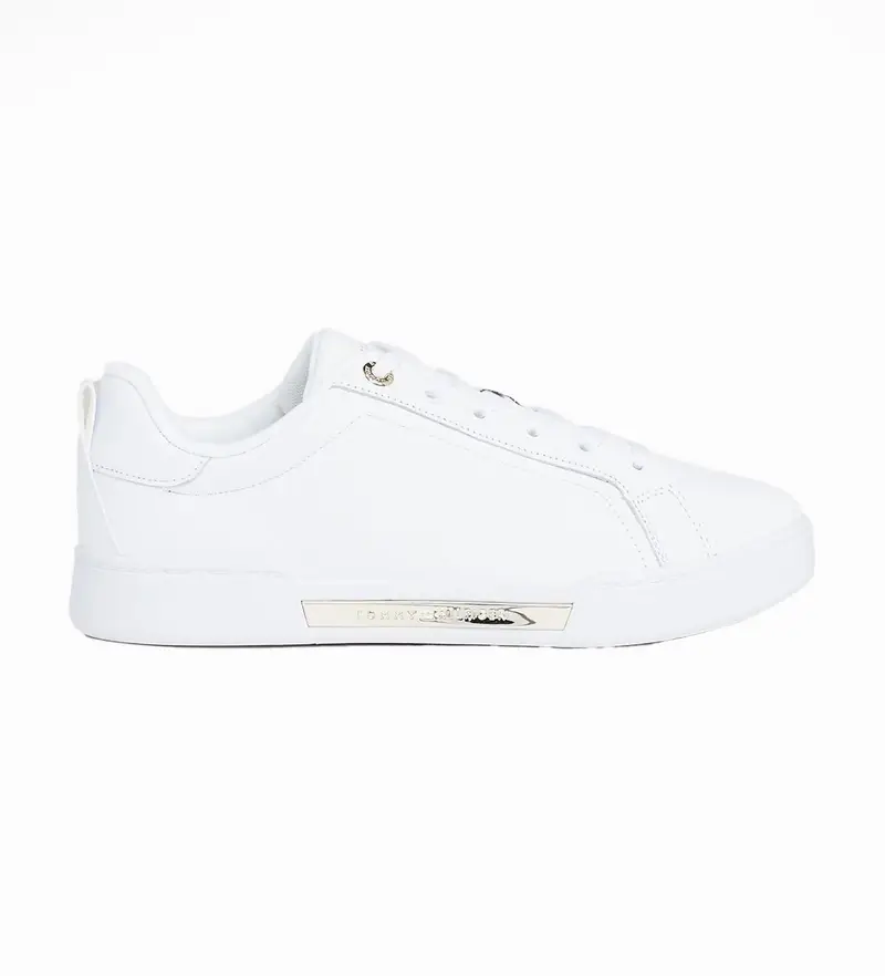 per donna FW0FW07634 Sneakers in pelle bianca con suola preformata (36), Bianco, Basso, Stringhe, Casual