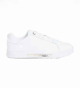 per donna FW0FW07634 Sneakers in pelle bianca con suola preformata (41), Bianco, Basso, Stringhe, Casual