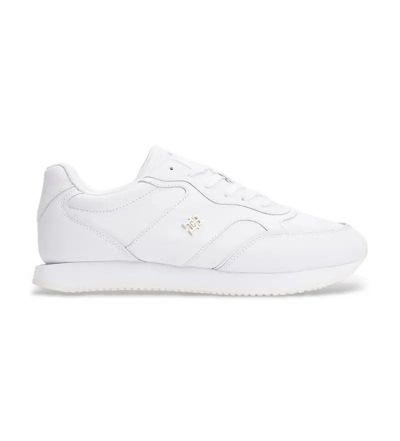 per donna. FW0FW08696 Sneakers in pelle bianca Runner (36), Bianco, Basso, Stringhe, Casual