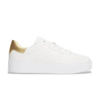 per donna FW0FW08756 Scarpe da tennis in pelle bianca (37), Bianco, 3 a 5cm, Stringhe, Casual