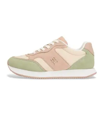 per donna FW0FW08836 Sneakers in pelle beige con monogramma (37), Basso, Stringhe, Casual