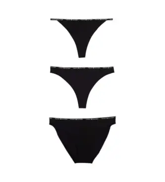 per donna UW0UW05756 Confezione da 3 articoli di biancheria intima nera (M), Nero, Homewear, Nylon