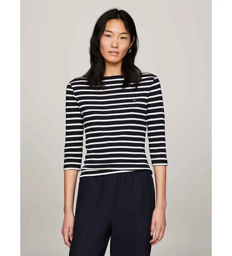 per donna WW0WW40589 Nuova maglietta Cody Navy (S), Casual, Cotone, Manica 3/4