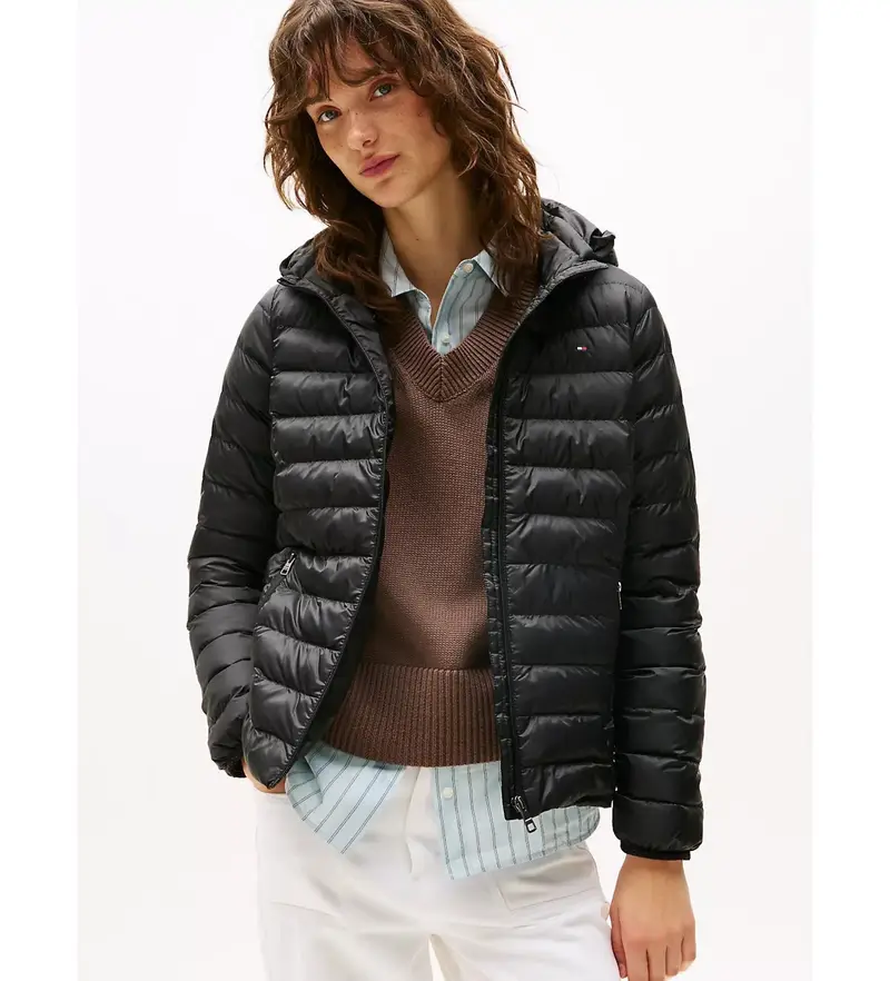 per donna WW0WW42046 Giacca globale nera (L), Nero, Casual, Manica lunga, Polister riciclato, Sostenibile