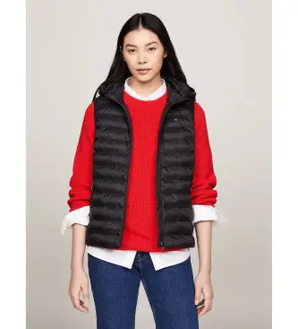 per donna WW0WW42051 Gilet imbottito in piuma nera (3XL), Nero, Casual, Senza maniche / cinghie, Sostenibile, Nylon riciclat