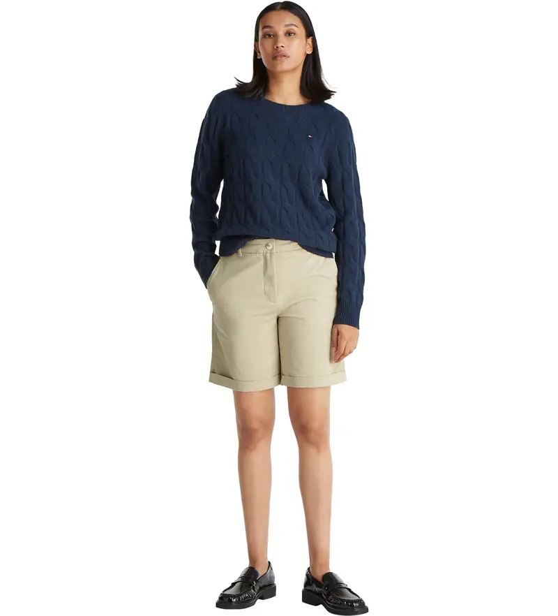 per donna WW0WW43586 Jersey morbido blu navy (L), Casual, Sostenibile, Lana Riciclata